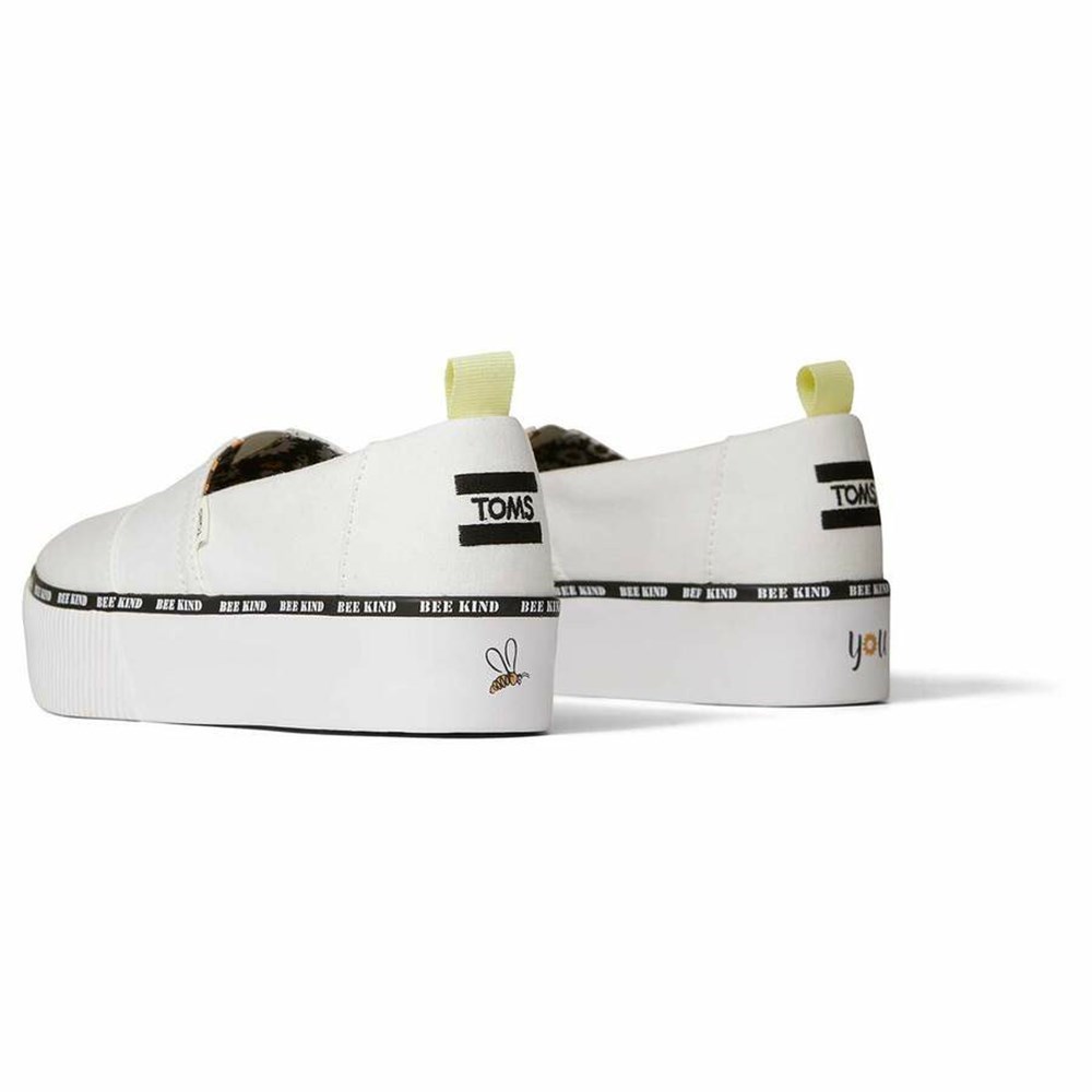 Toms Alpargata Boardwalk Makosen Ayakkabı Kadın Beyaz | HWT502436