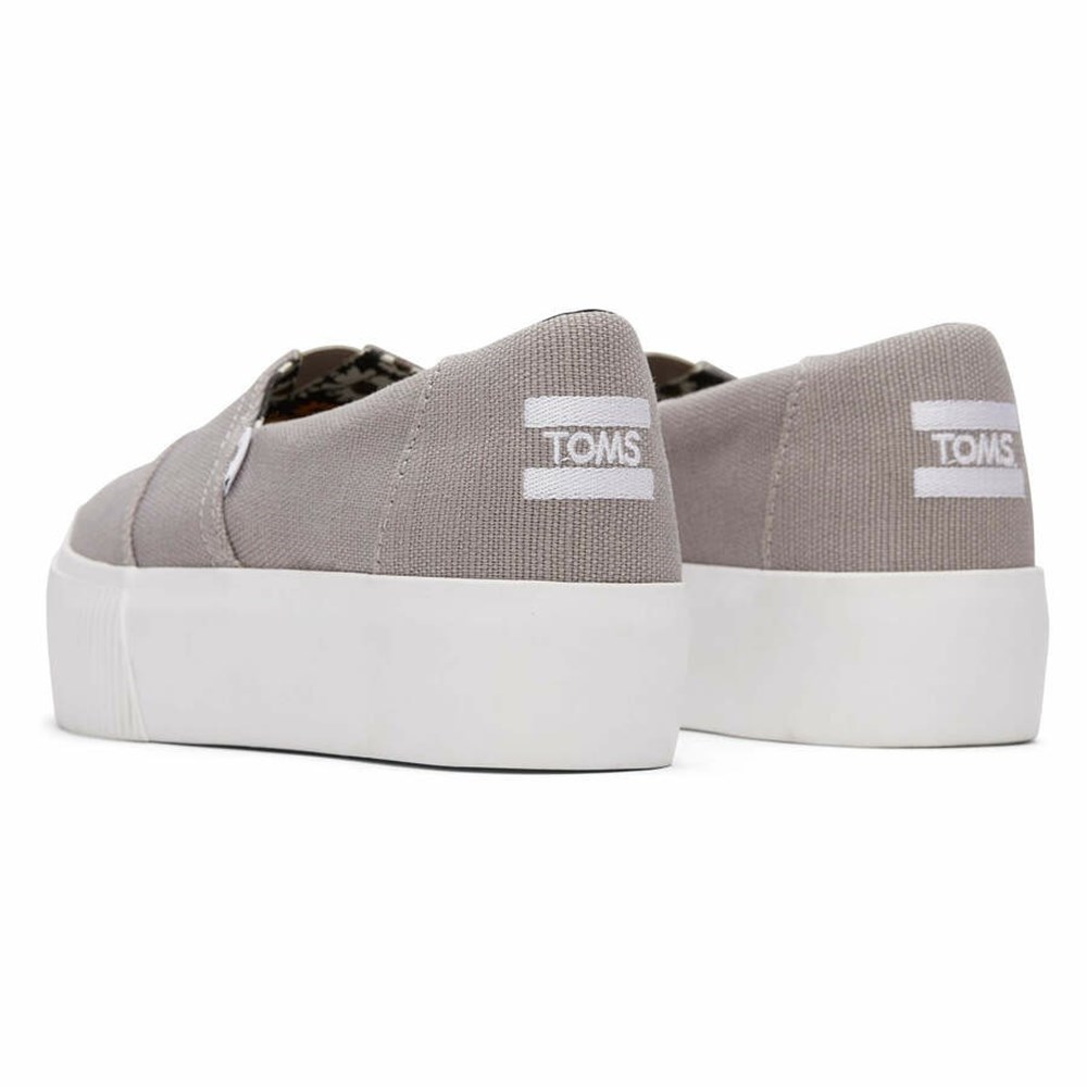 Toms Alpargata Boardwalk Makosen Ayakkabı Kadın Koyu Gri | LXK096824