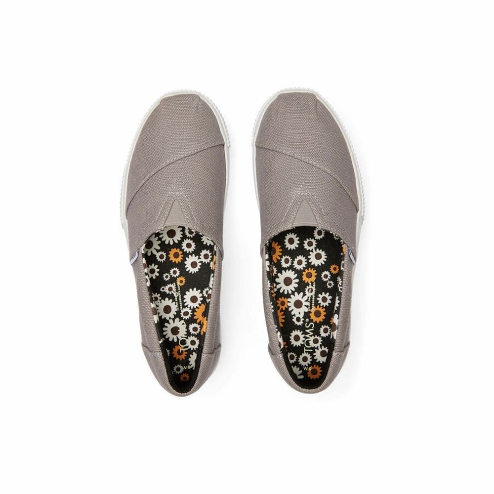 Toms Alpargata Boardwalk Makosen Ayakkabı Kadın Koyu Gri | LXK096824