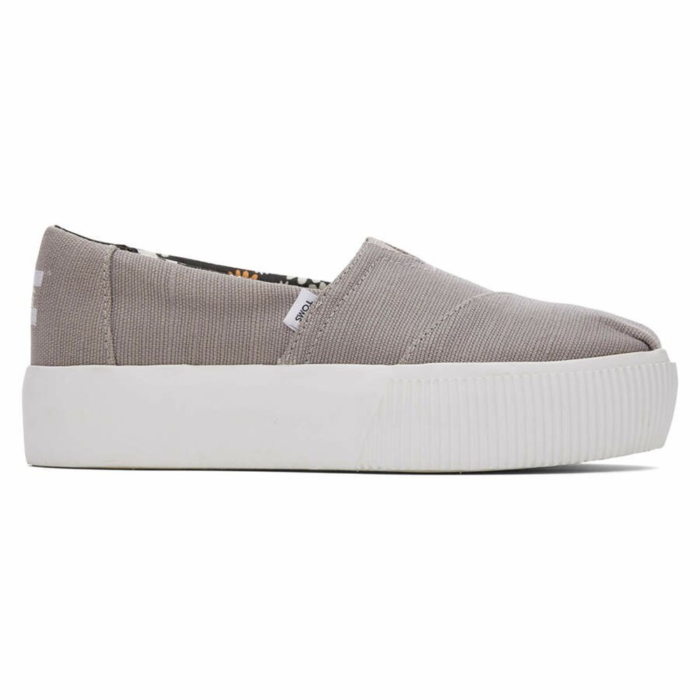 Toms Alpargata Boardwalk Makosen Ayakkabı Kadın Koyu Gri | LXK096824