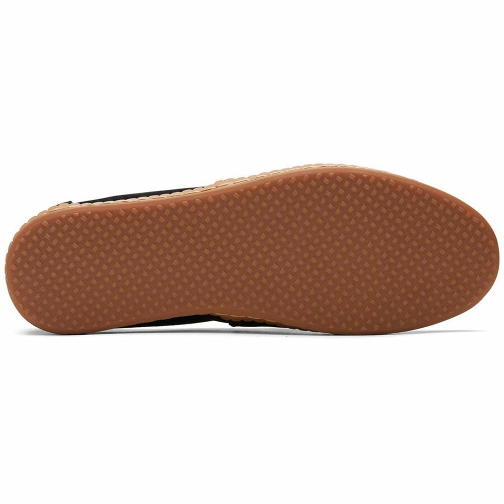 Toms Alpargata Deri Wrap Makosen Ayakkabı Kadın Siyah | DIP780241