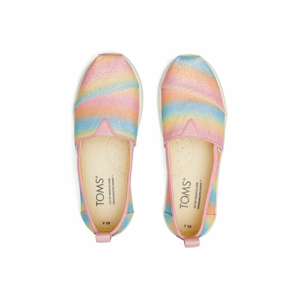 Toms Alpargata Glitter Makosen Ayakkabı Çocuk Pembe | KTZ069512