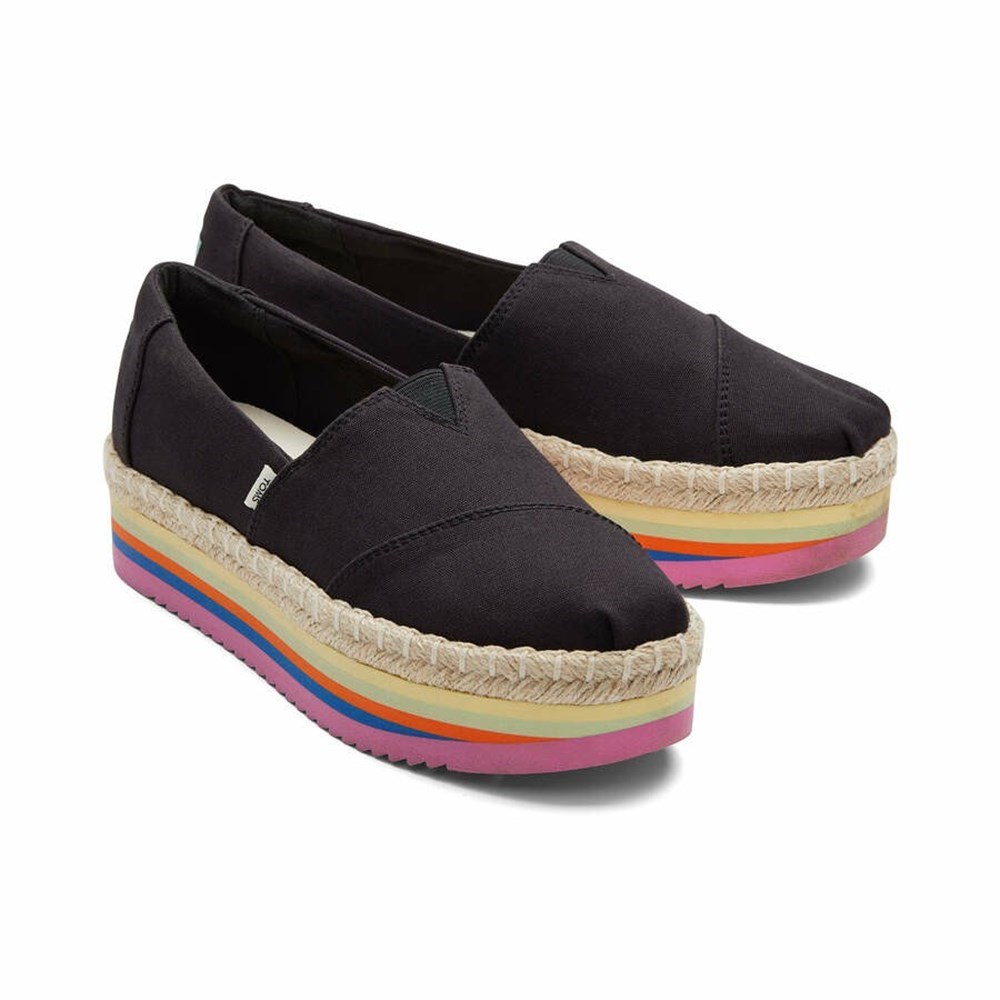 Toms Alpargata High Platform Ayakkabı Kadın Siyah | EPS492167