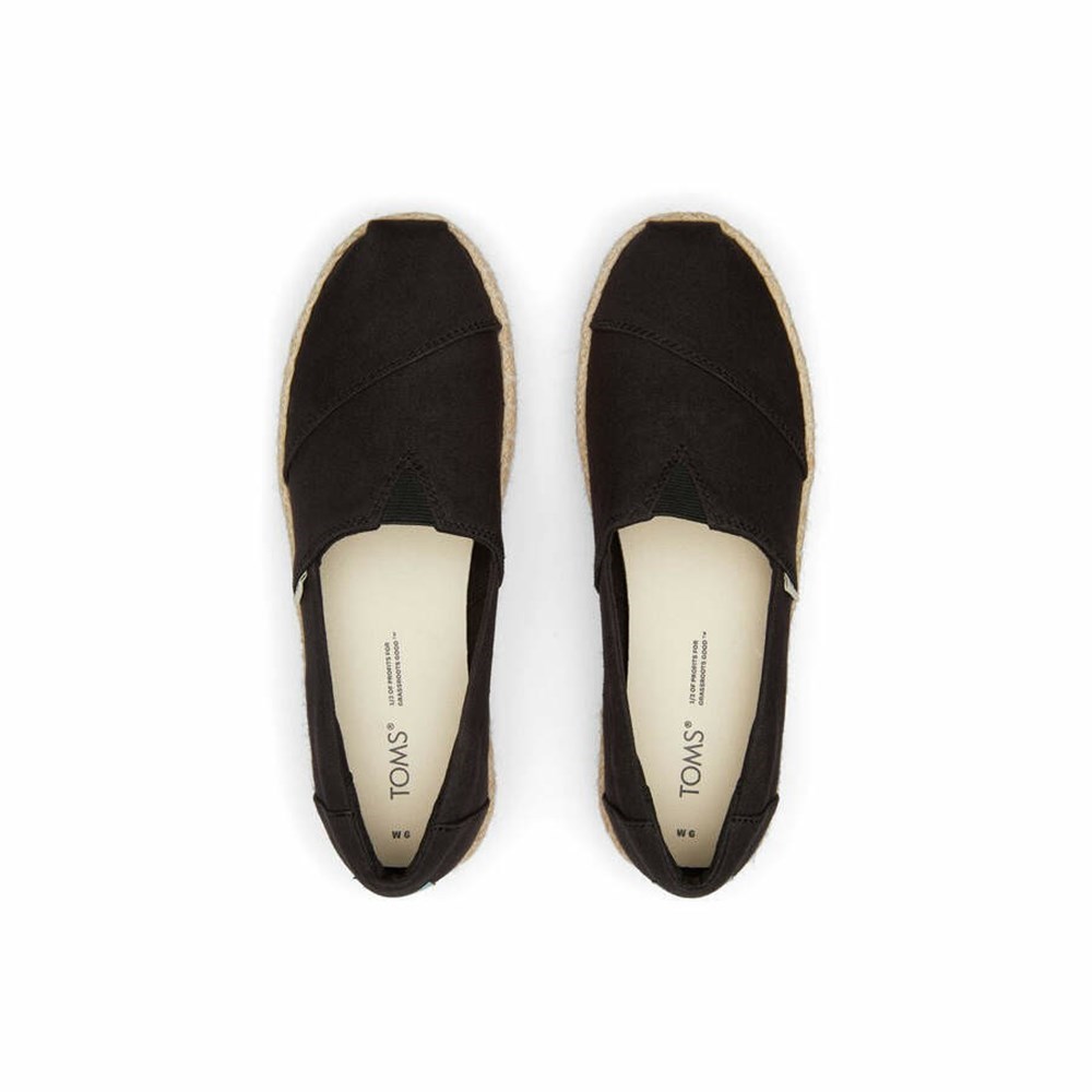Toms Alpargata High Platform Ayakkabı Kadın Siyah | EPS492167