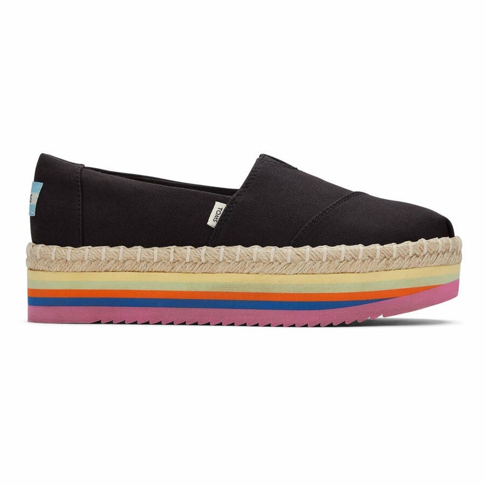 Toms Alpargata High Platform Ayakkabı Kadın Siyah | EPS492167