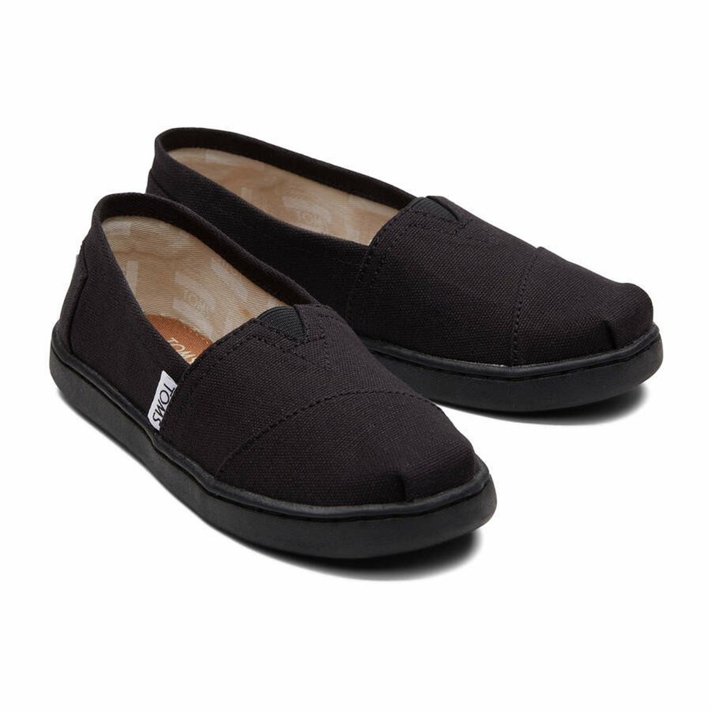 Toms Alpargata Kanvas Makosen Ayakkabı Çocuk Siyah | IKT017249