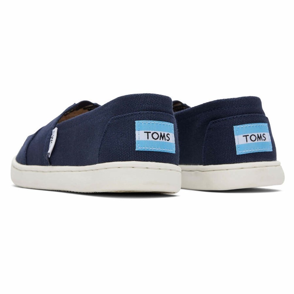 Toms Alpargata Kanvas Makosen Ayakkabı Çocuk Lacivert | QVU638917