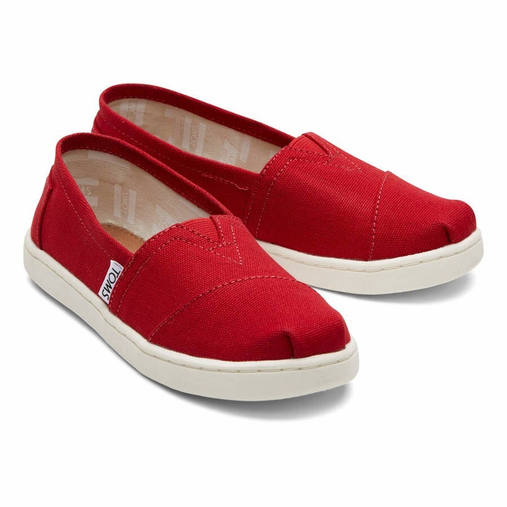 Toms Alpargata Kanvas Makosen Ayakkabı Çocuk Kırmızı | SIO485036