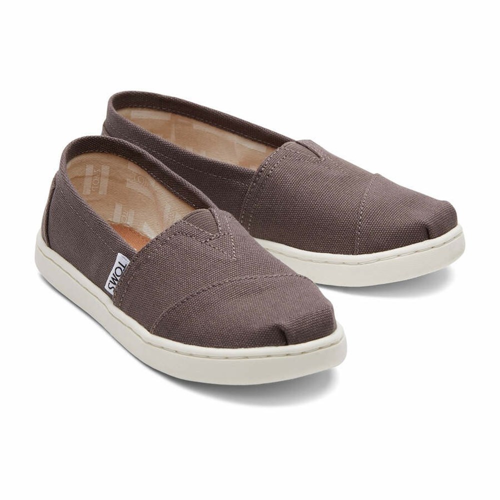 Toms Alpargata Kanvas Makosen Ayakkabı Çocuk Gri | VYX904683