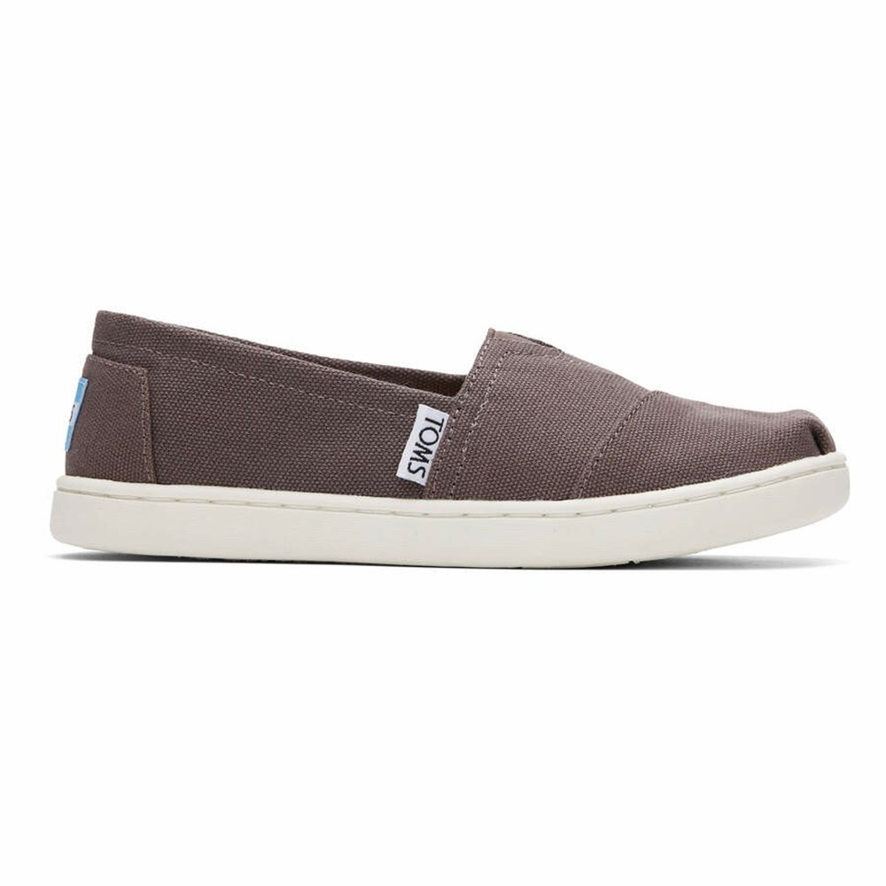 Toms Alpargata Kanvas Makosen Ayakkabı Çocuk Gri | VYX904683