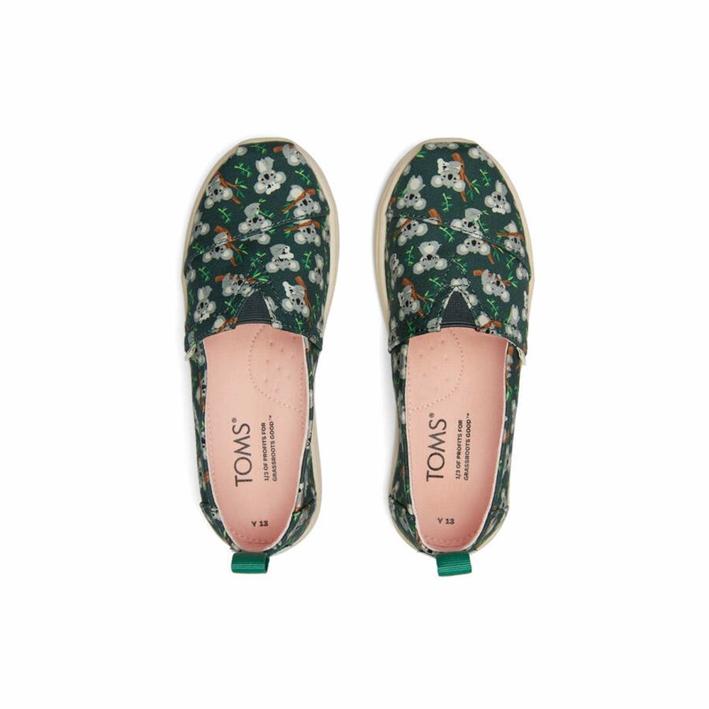 Toms Alpargata Koala Makosen Ayakkabı Çocuk Yeşil | RVT347610