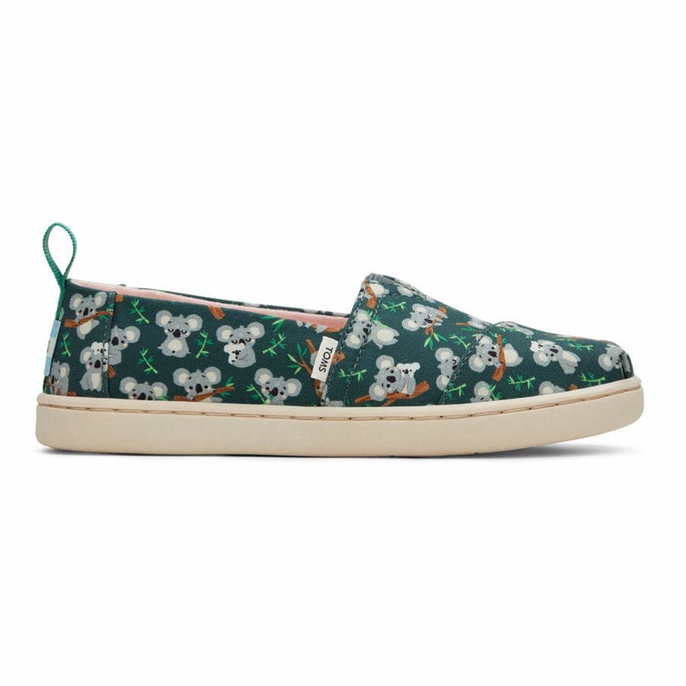 Toms Alpargata Koala Makosen Ayakkabı Çocuk Yeşil | RVT347610