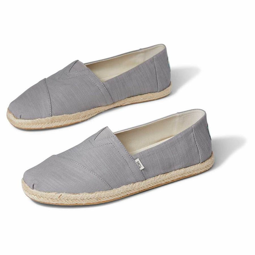Toms Alpargata Rope Espadril Erkek Koyu Gri | ZWM261790