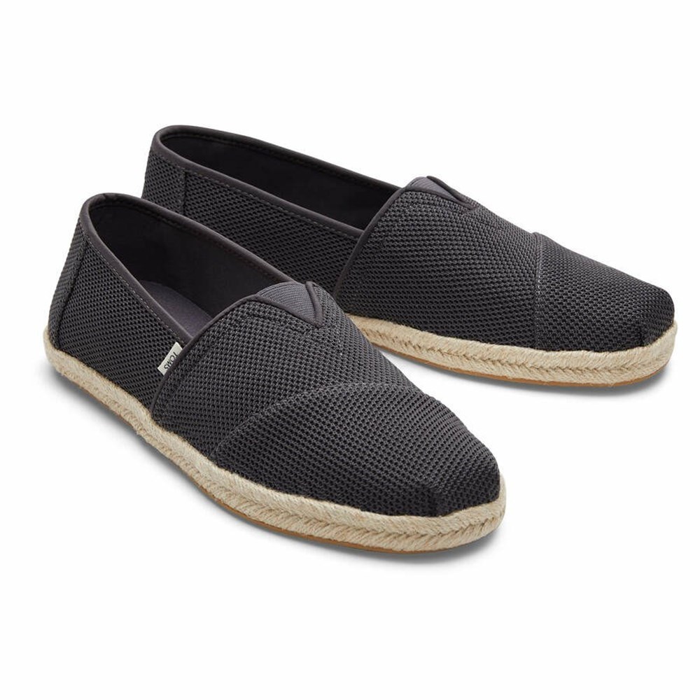 Toms Alpargata Rope Espadril Erkek Siyah | ZTC431290