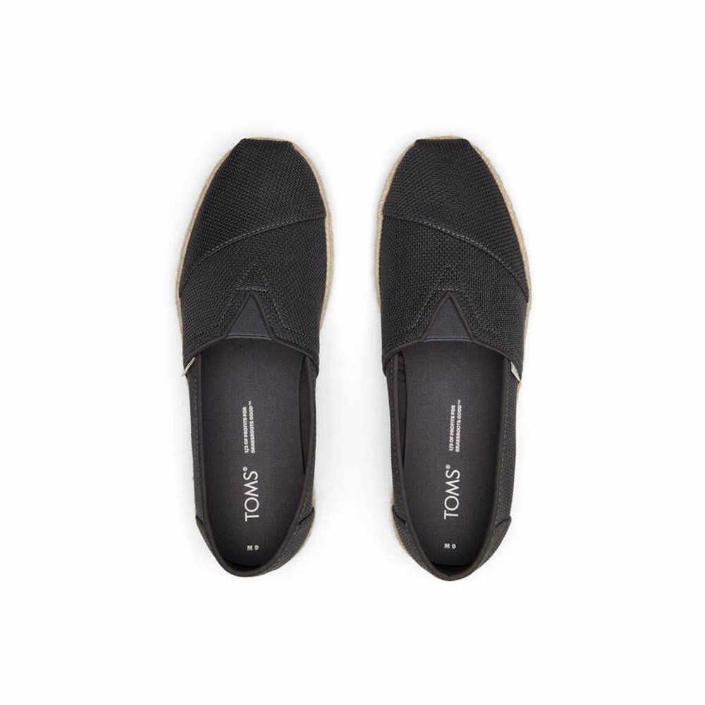 Toms Alpargata Rope Espadril Erkek Siyah | ZTC431290