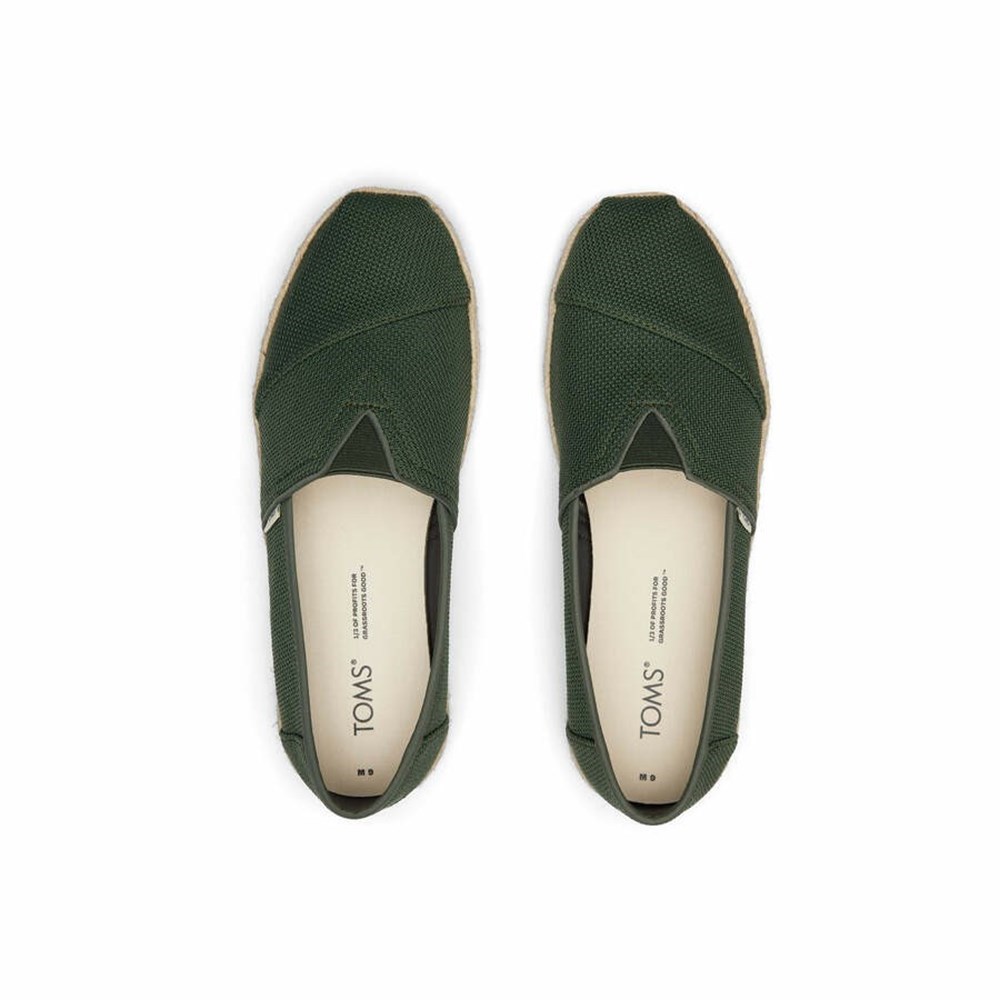 Toms Alpargata Rope Espadril Erkek Yeşil | YBJ920674