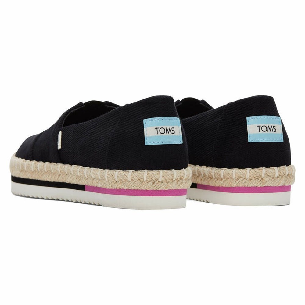 Toms Alpargata Rope Platform Ayakkabı Kadın Siyah | UJT649872