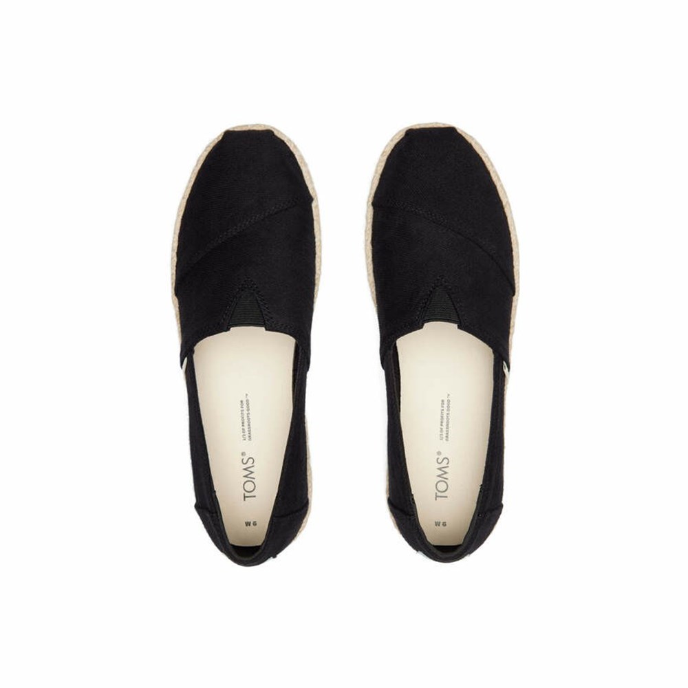 Toms Alpargata Rope Platform Ayakkabı Kadın Siyah | UJT649872
