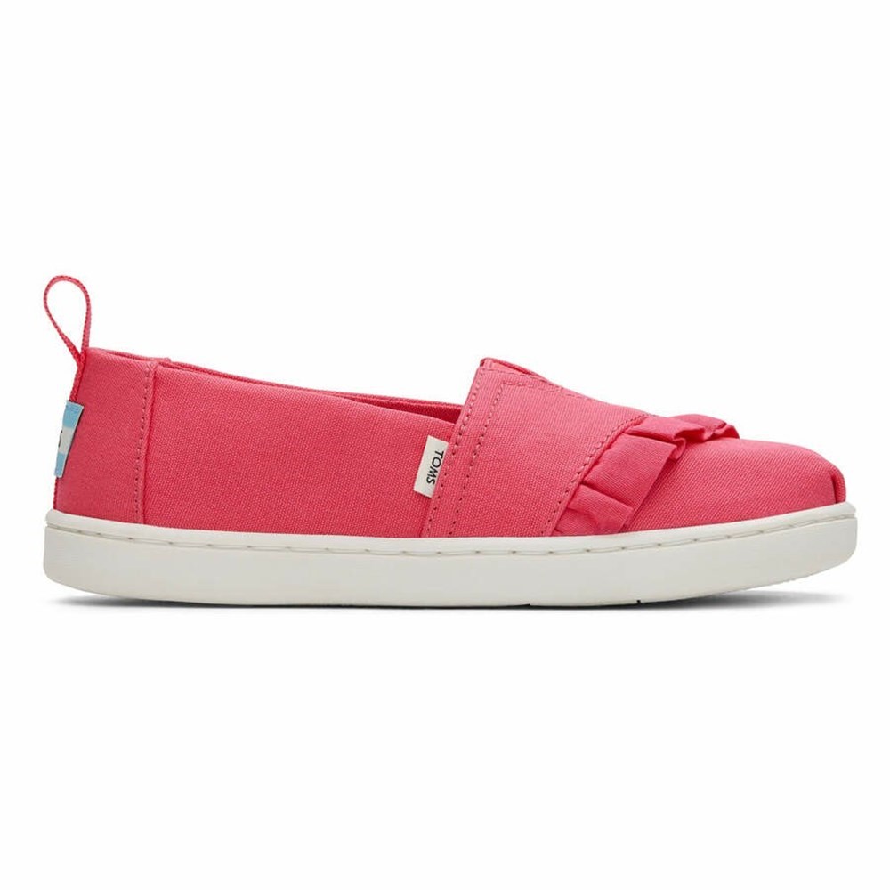 Toms Alpargata Ruffle Makosen Ayakkabı Çocuk Kırmızı | KUD345976