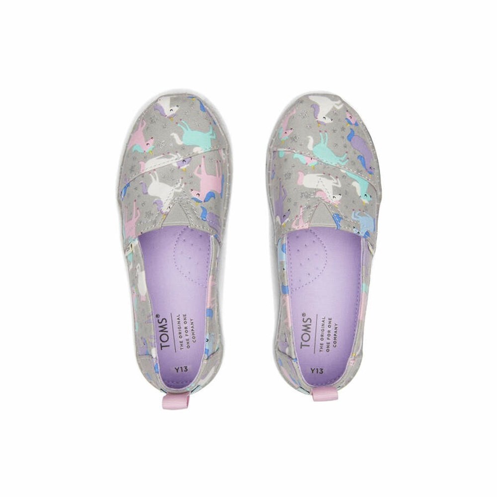 Toms Alpargata Unicorns Makosen Ayakkabı Çocuk Açık Gri | TIU452839