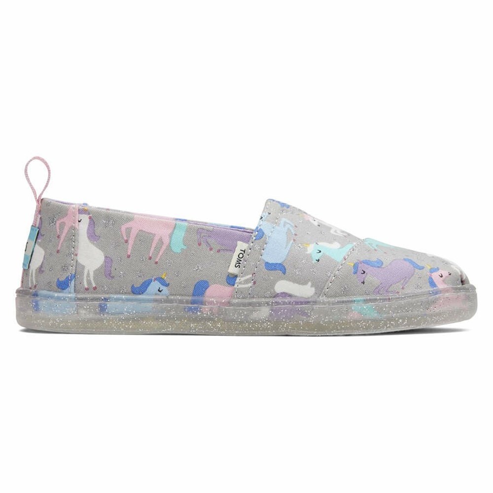 Toms Alpargata Unicorns Makosen Ayakkabı Çocuk Açık Gri | TIU452839