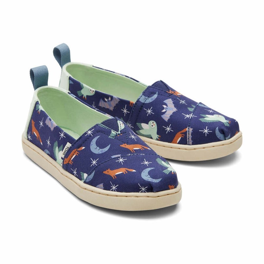Toms Alpargata Woodland Creatures Makosen Ayakkabı Çocuk Mavi | CKL104835