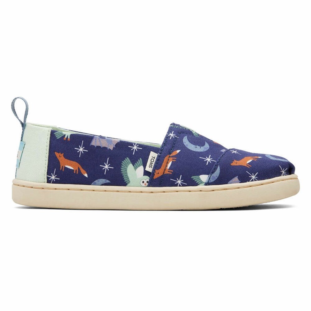 Toms Alpargata Woodland Creatures Makosen Ayakkabı Çocuk Mavi | CKL104835