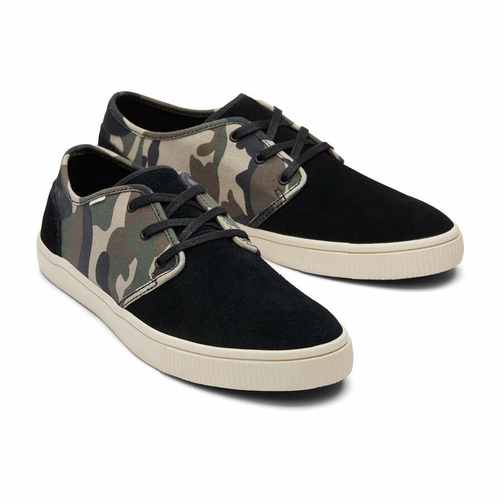 Toms Carlo Spor Ayakkabı Erkek Siyah Camo | UJB065237