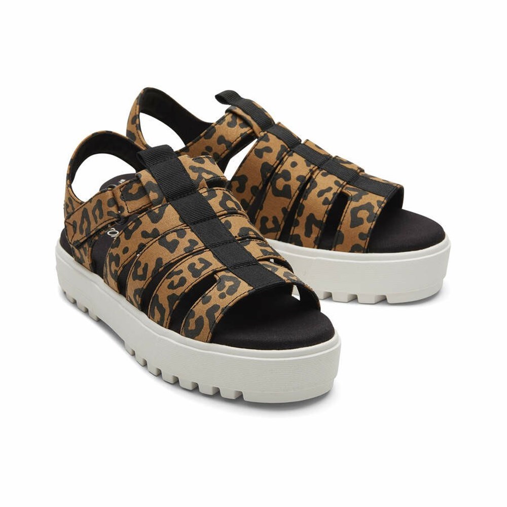 Toms Fisherman Lug Sandalet Kadın Siyah | NGS798215