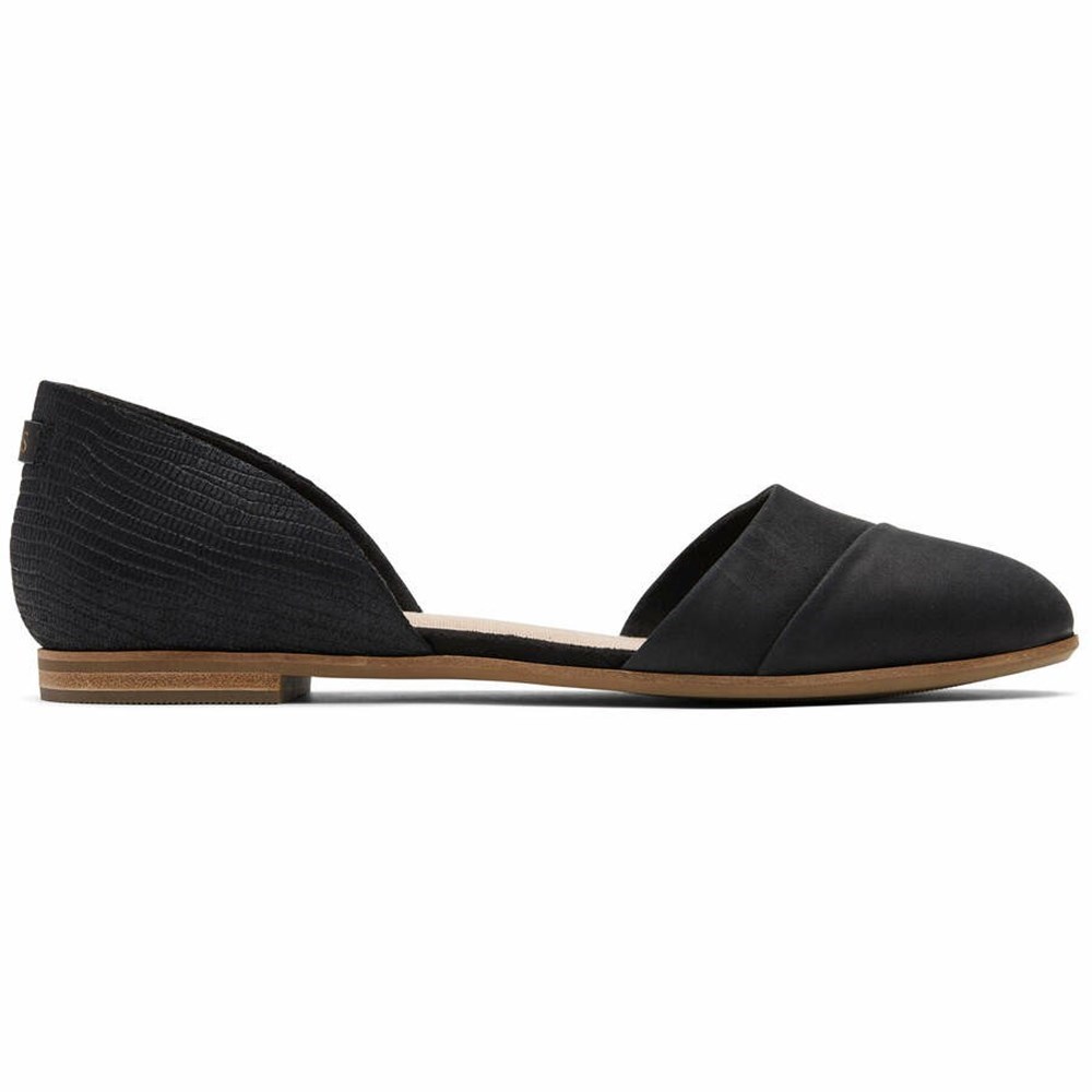 Toms Jutti D\'Orsay Düz Ayakkabı Kadın Siyah | GPD049631