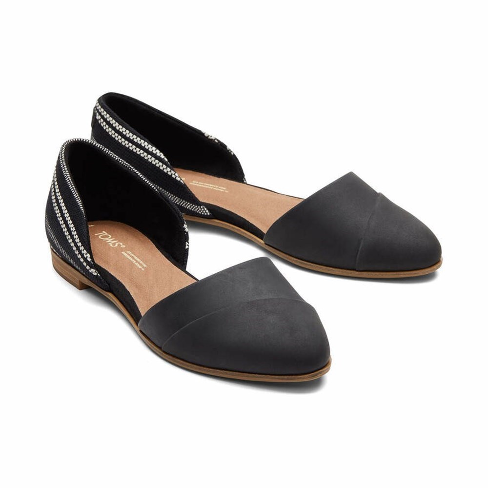 Toms Jutti D'Orsay Düz Ayakkabı Kadın Siyah | QRI429750