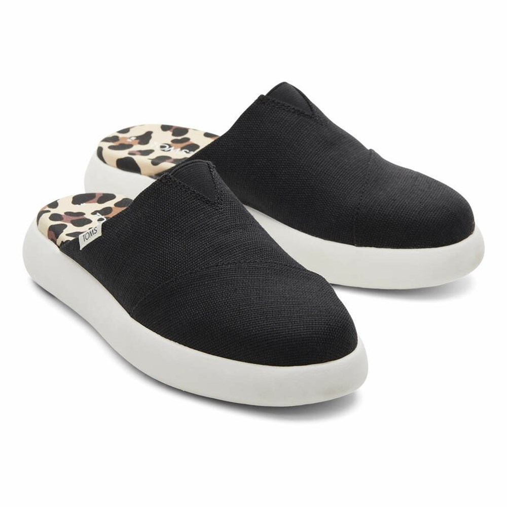 Toms Mallow Mule Makosen Ayakkabı Kadın Siyah | TUH386954