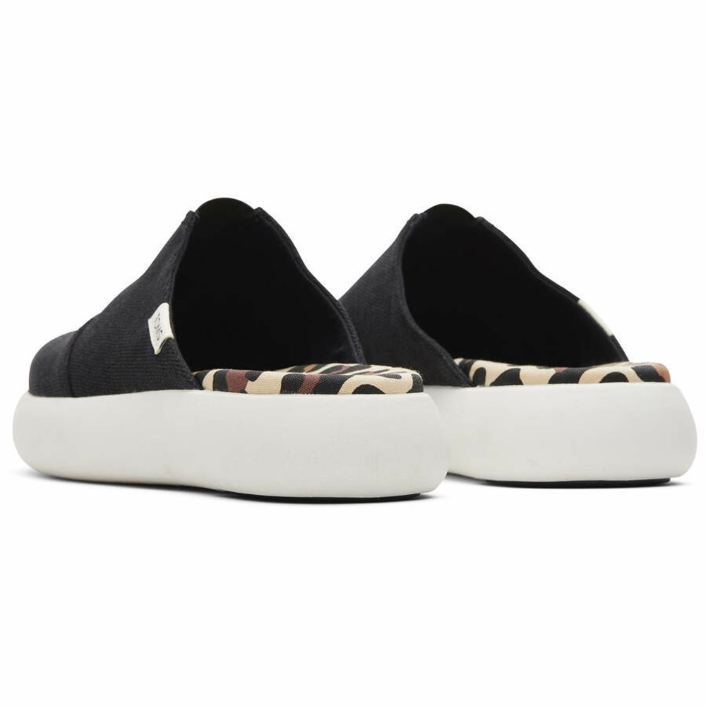 Toms Mallow Mule Makosen Ayakkabı Kadın Siyah | TUH386954