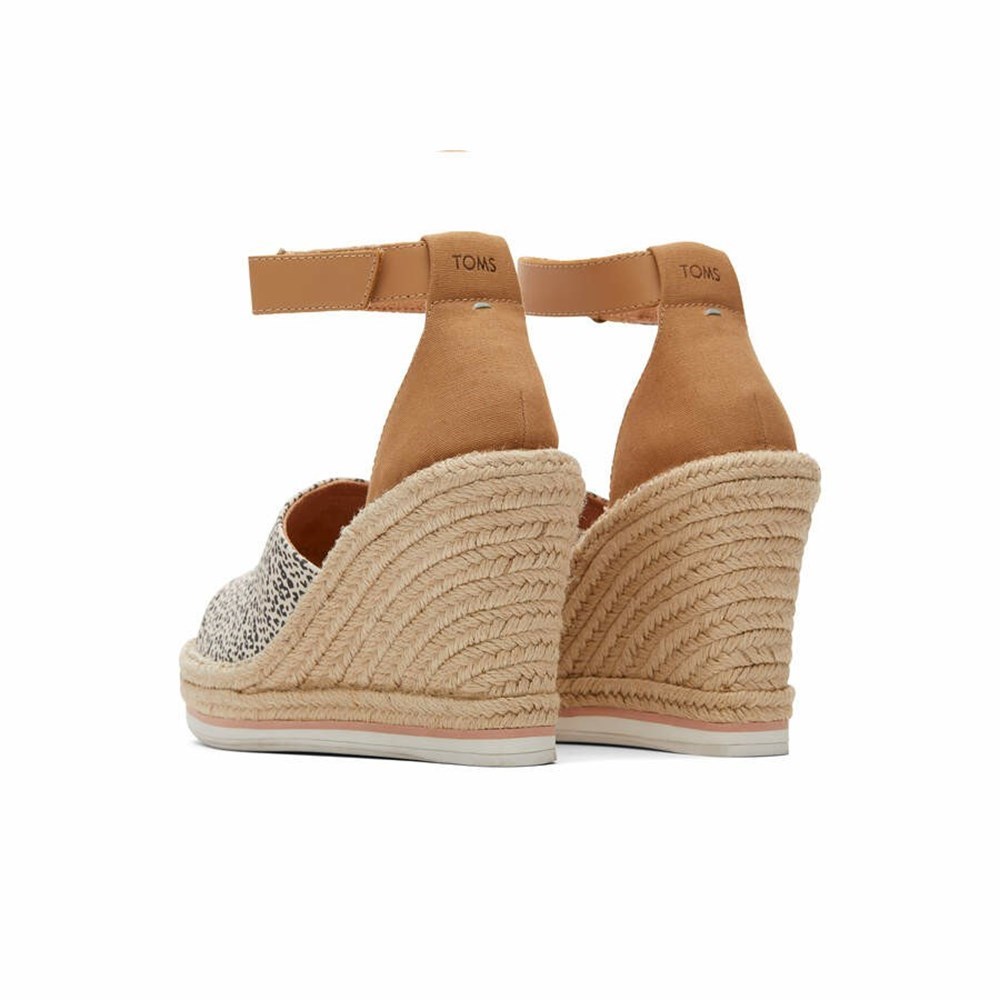 Toms Marisol Dolgu Topuklu Kadın Bej Rengi Leopar | KIS537842