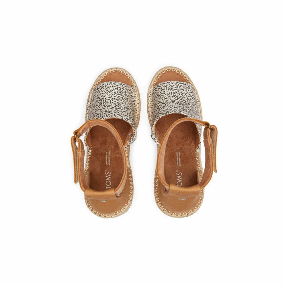 Toms Marisol Dolgu Topuklu Kadın Bej Rengi Leopar | KIS537842