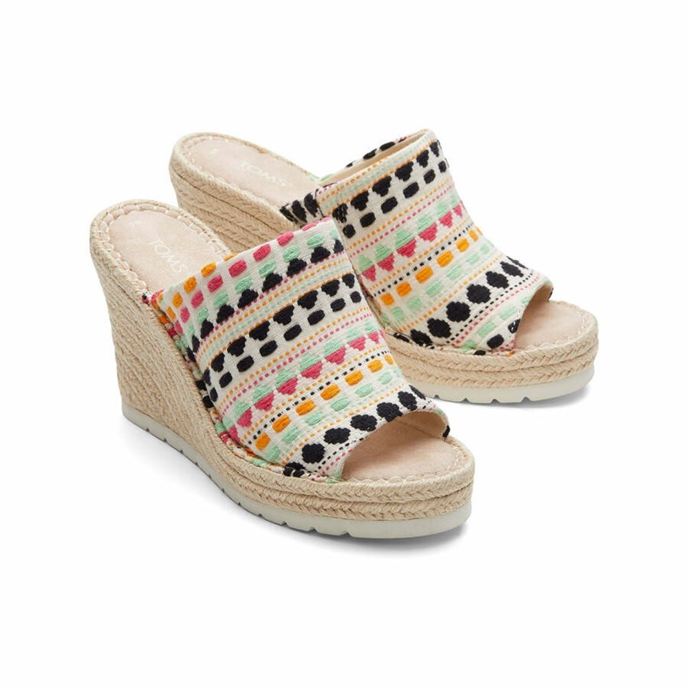 Toms Monica Mule Dolgu Topuklu Kadın Bej Rengi | DSH465071