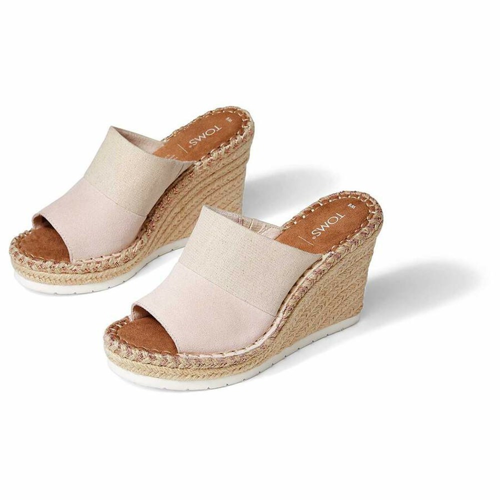 Toms Monica Mule Dolgu Topuklu Kadın Bej Rengi | KTW624830