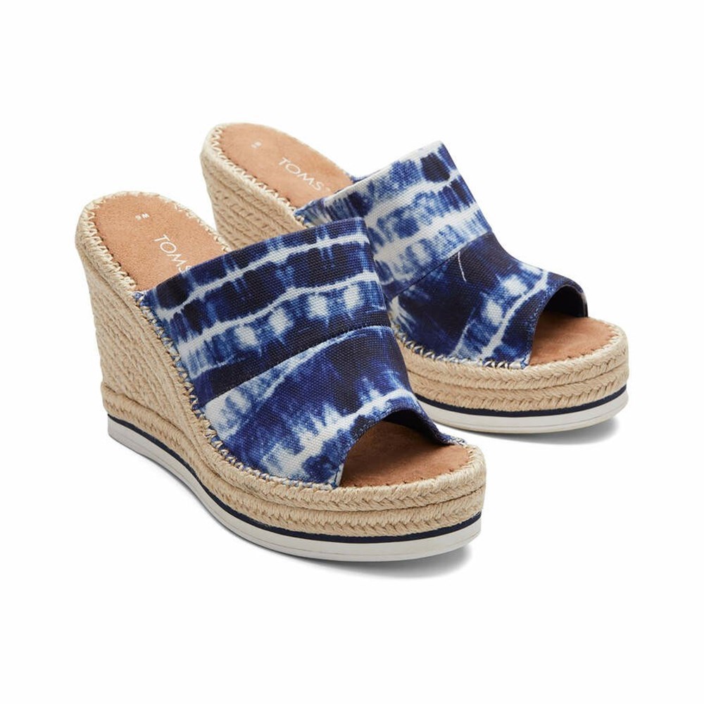 Toms Monica Mule Dolgu Topuklu Kadın Lacivert | RDB516487