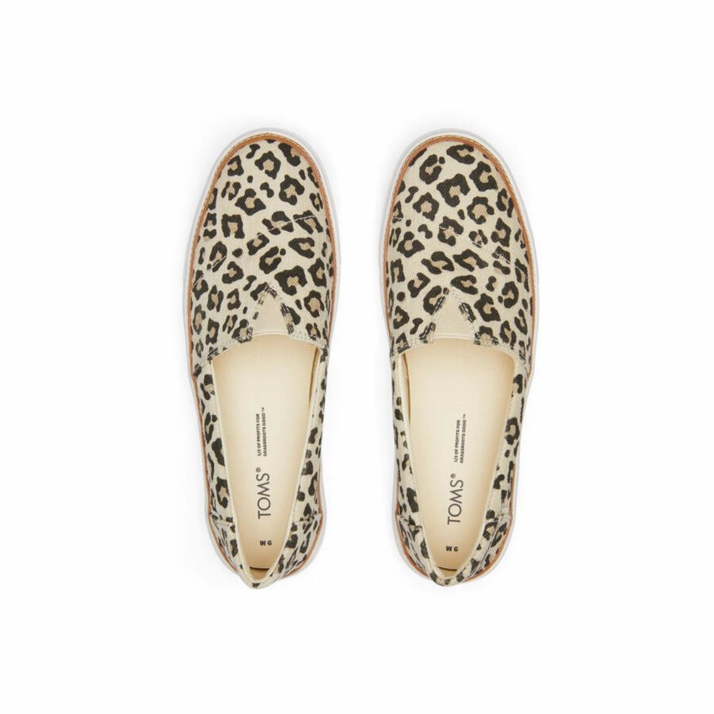 Toms Parker Makosen Ayakkabı Kadın Beyaz Leopar | XZW370946