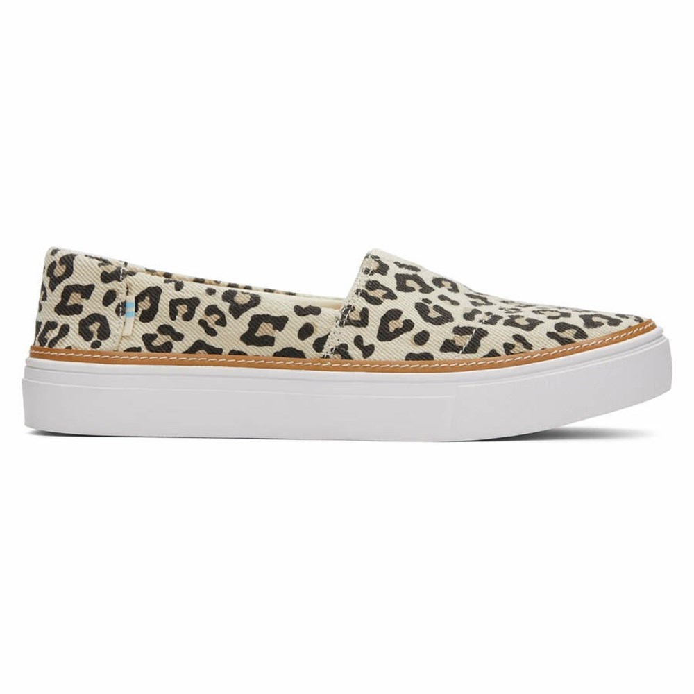 Toms Parker Makosen Ayakkabı Kadın Beyaz Leopar | XZW370946