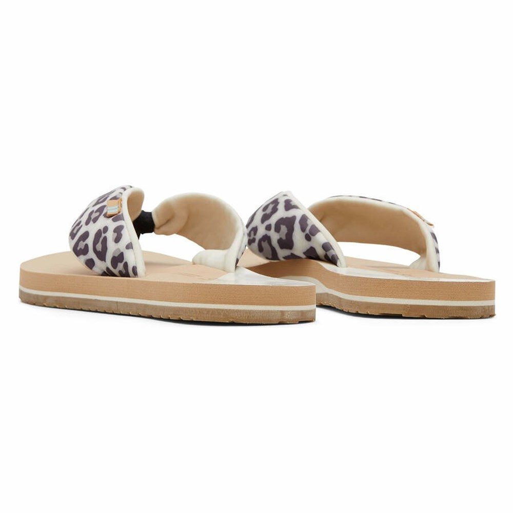 Toms Piper Parmak arası Terlik Kadın Beyaz Leopar | DST652807