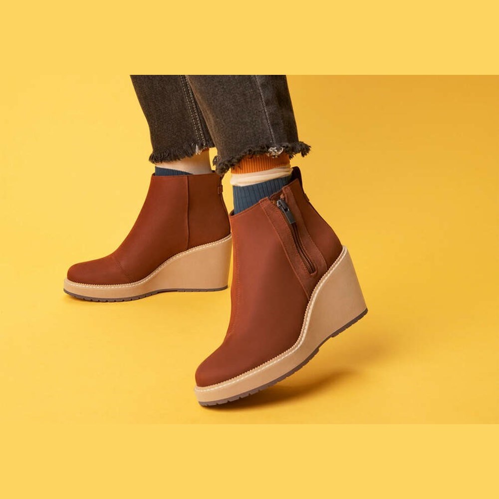 Toms Raven Bot Kadın Kahverengi | YWU384290