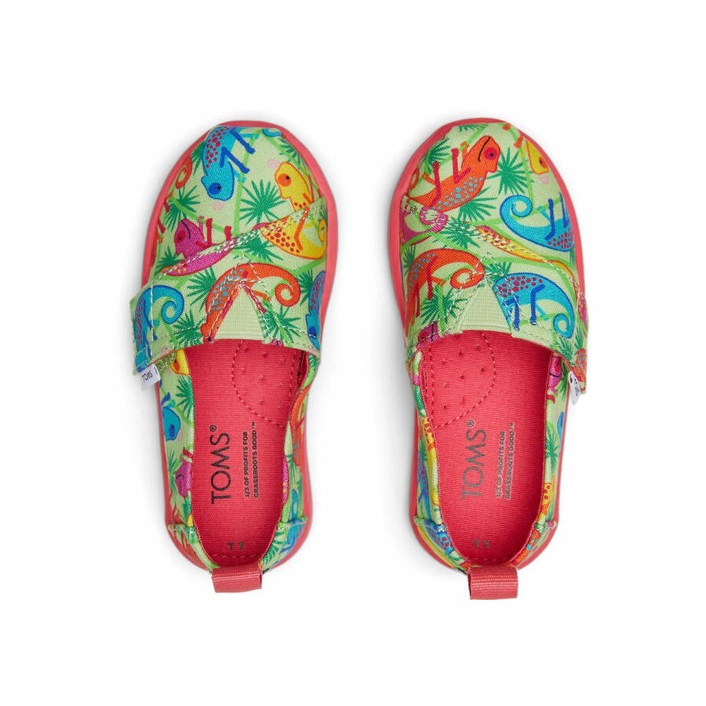 Toms Tiny Alpargata Chameleons Makosen Ayakkabı Çocuk Yeşil | UIH605184
