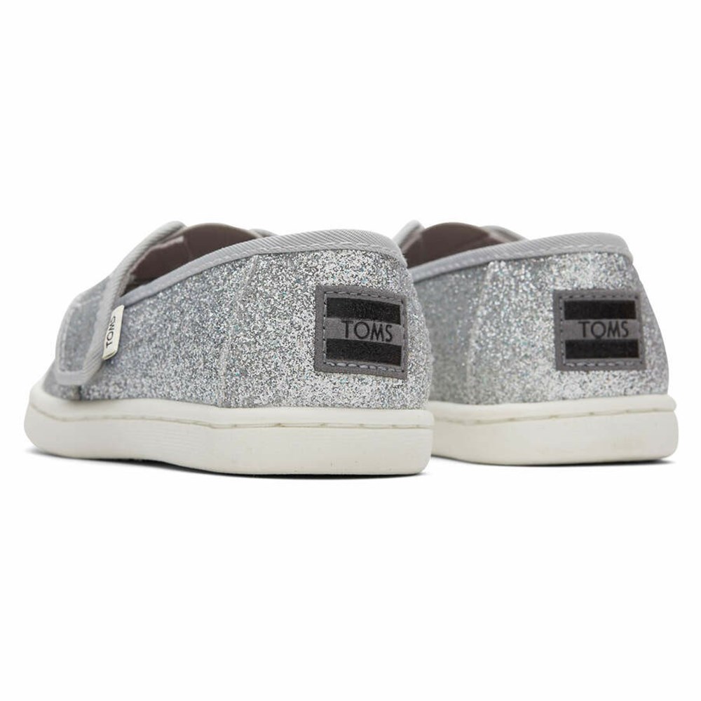 Toms Tiny Alpargata Glitter Makosen Ayakkabı Çocuk Gümüş | TGB461570