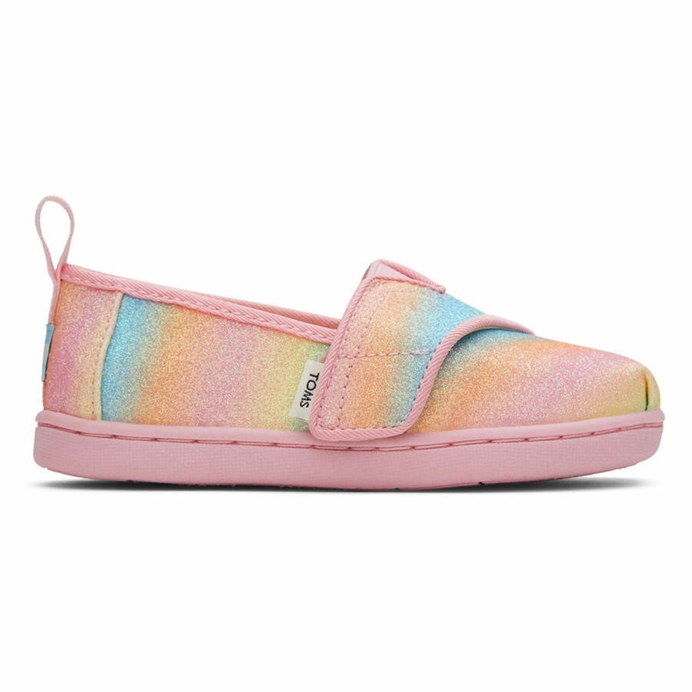 Toms Tiny Alpargata Glitter Makosen Ayakkabı Çocuk Pembe | YOL780419