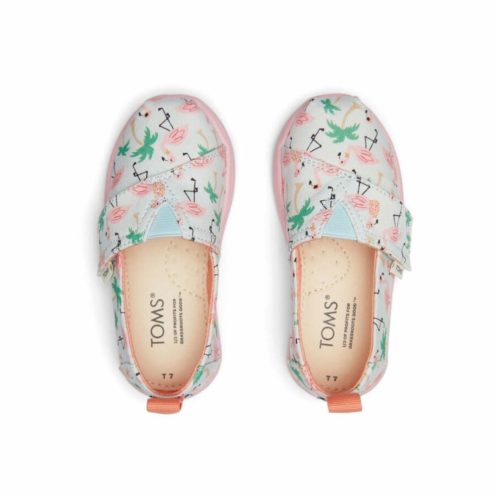 Toms Tiny Alpargata Hawaiian Flamingos Makosen Ayakkabı Çocuk Mavi | BDH630749