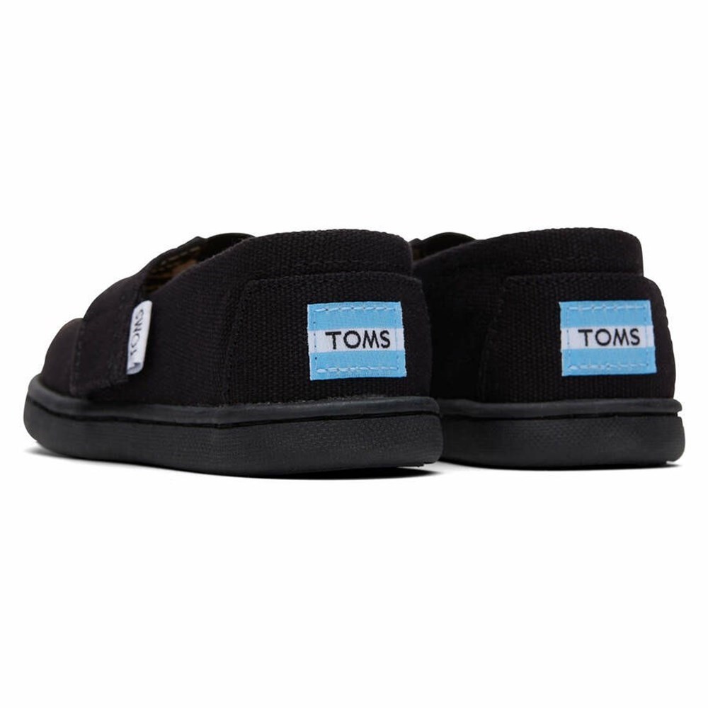 Toms Tiny Alpargata Kanvas Makosen Ayakkabı Çocuk Siyah | DOX241075