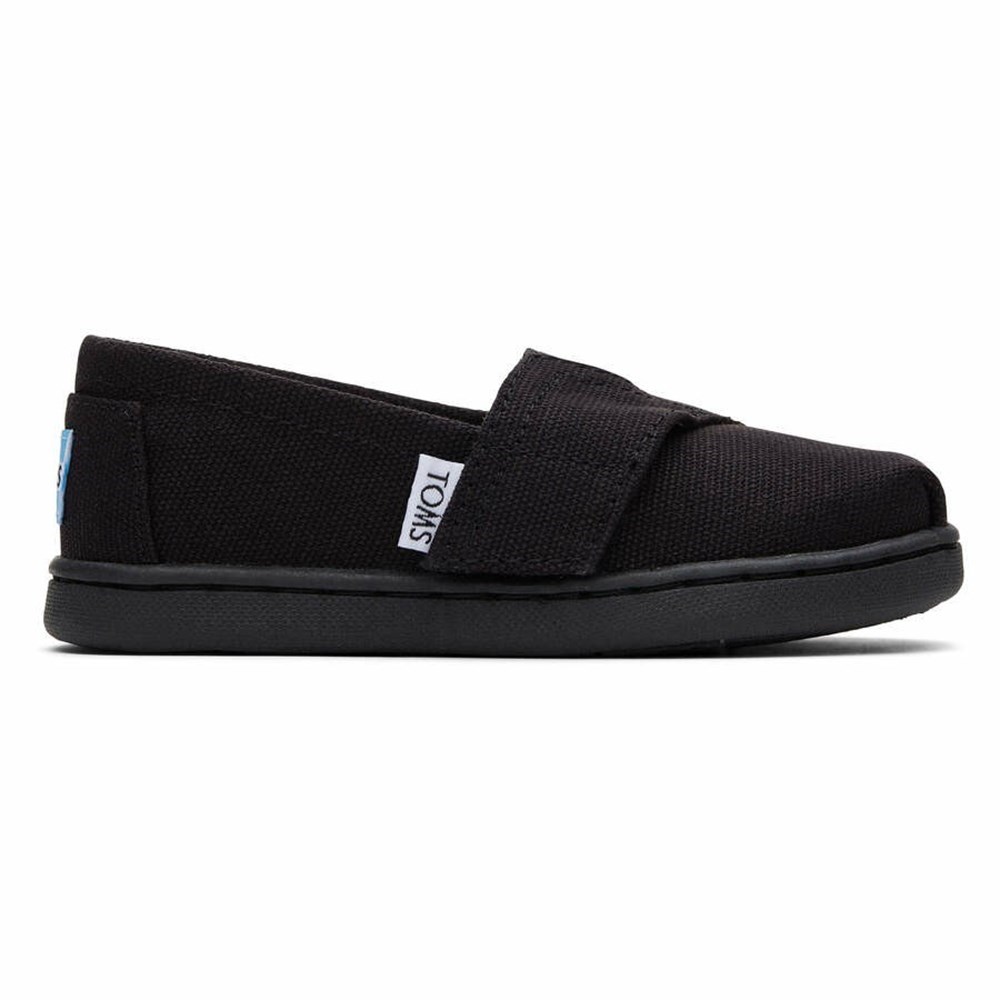 Toms Tiny Alpargata Kanvas Makosen Ayakkabı Çocuk Siyah | DOX241075