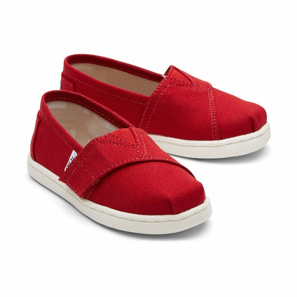Toms Tiny Alpargata Kanvas Makosen Ayakkabı Çocuk Kırmızı | FDS269305