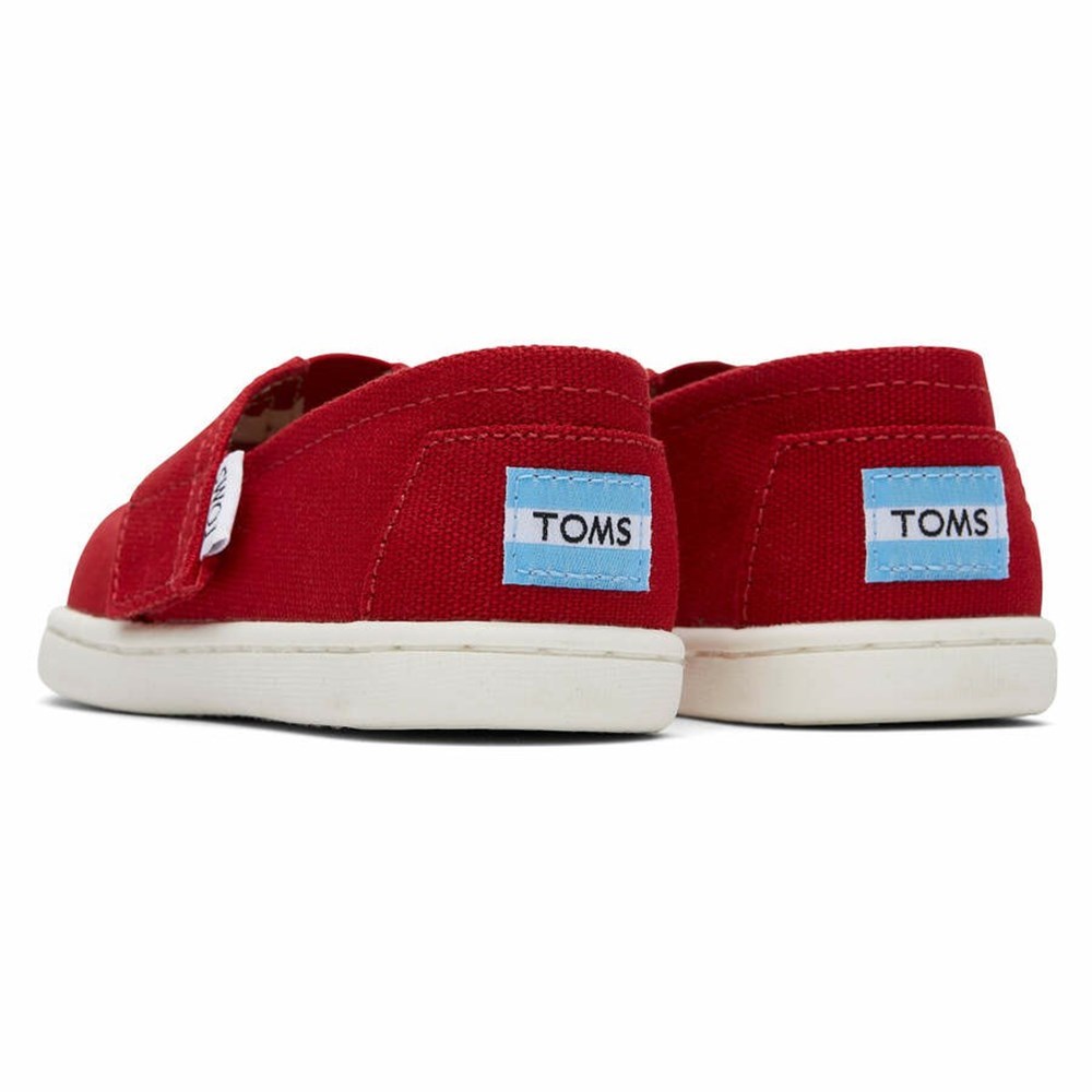 Toms Tiny Alpargata Kanvas Makosen Ayakkabı Çocuk Kırmızı | FDS269305